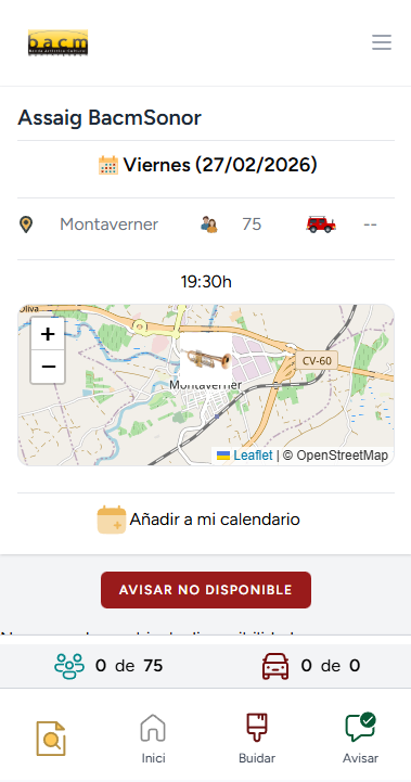 Detalle de actuación